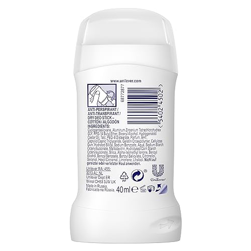 Rexona - Cotton Dry Cotton, Deodorant Stick for Women, 6 Pack (6 x 40 ml) - Image 4