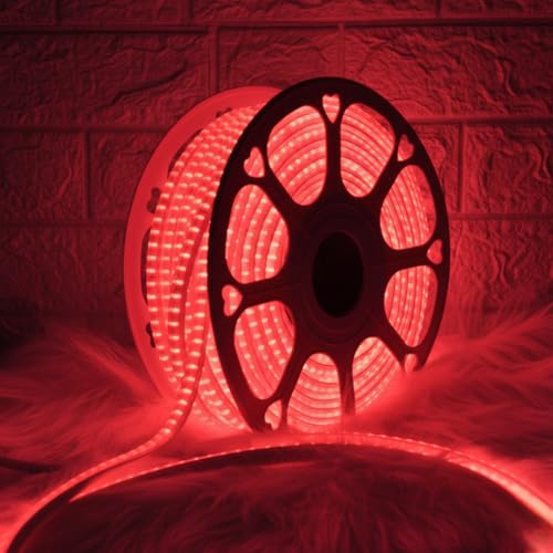 Image of V.E.S.P.A SMD LED Strip Lights Waterproof Lighting for Home Wall Decor & Interior Decoration | Perfect for Diwali Lighting | | Wedding | Events | Strip Lights | (RED, 40 Meter)