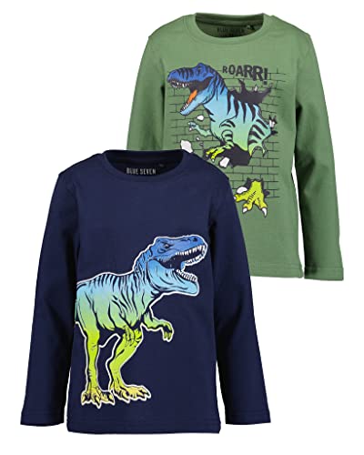 Blue Seven Jungen Langarmshirts MARKETPLACE - 2er Pack M01 - Ultramarin + DK GRÜN 104 Cover