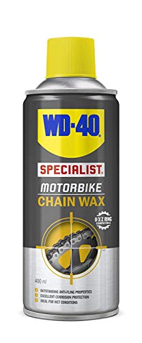 WD-40 Specialist Motorbike Chain Wax 400ml - Ideal for Motorcycle Maintenance & Bike Chain Protection