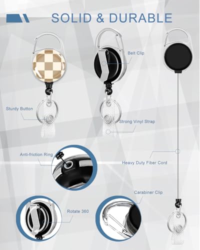 Ceckooty IDBADAGE01 Id Badge Holder With Lanyard And Retractable Clip thumb #3