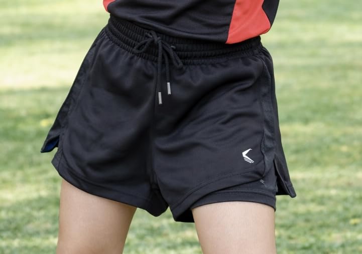 TRAINIKS Activewear Girls Skort – Play-Ready Comfort Skirt with Built-in Shorts, Lightweight Stretch Fabric, Breathable Sports Skort for Girls -Black 11-12Y 1