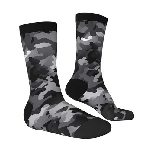 Athletic Socks for Men Sport Running Calf Socks Black White Gray Camouflage Crew Socks for Women Novelty Socks2