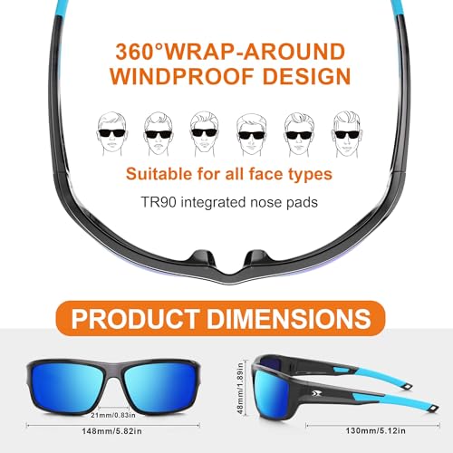 suoso Wrap Design Sports Sunglasses