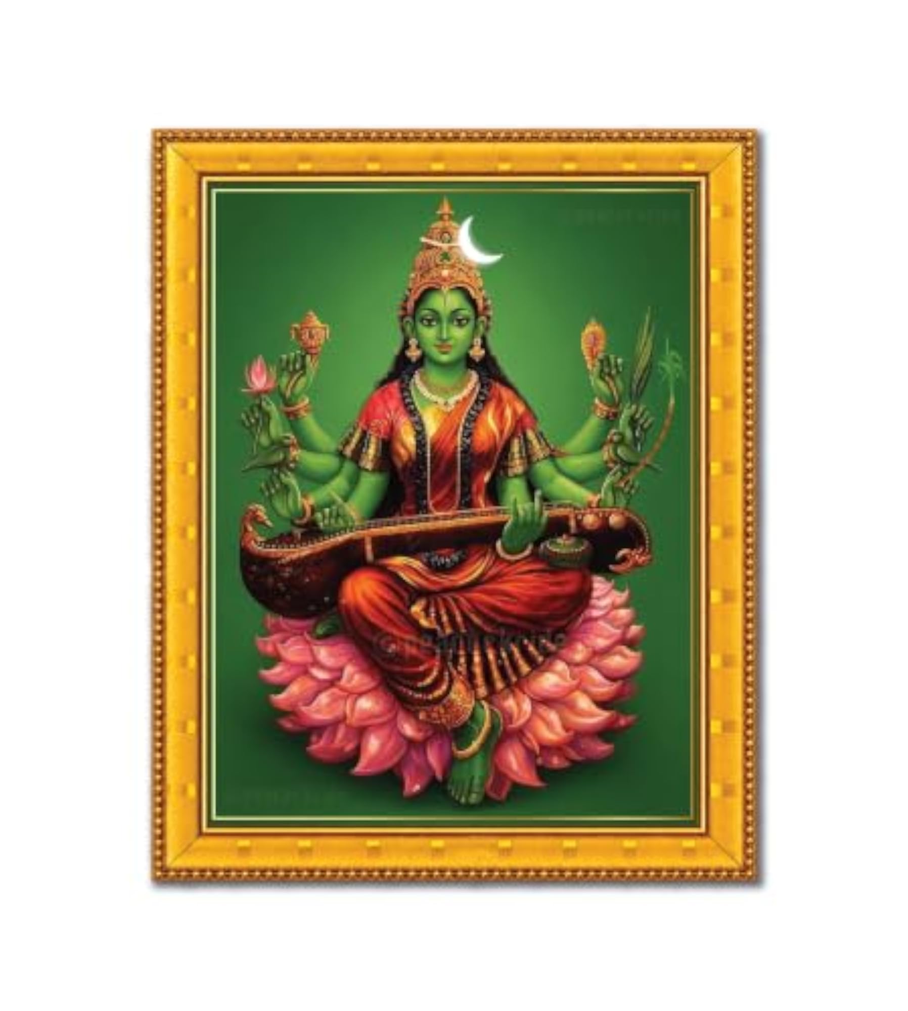 Premium Wooden Glossy Photo Wall Frame, Multicolor