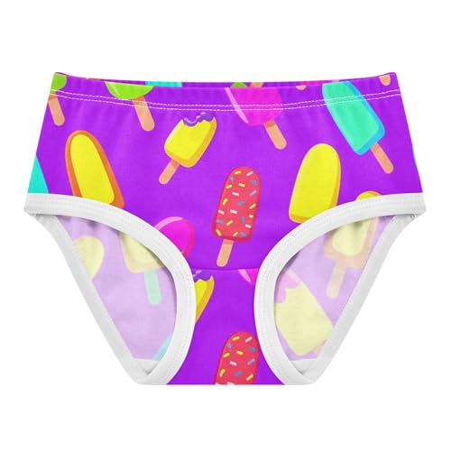 Cotton Toddler Underwear Floral Colorful Cartoon Popsicles Purple Panties for Girl Animals Briefs Girls Undies 2t