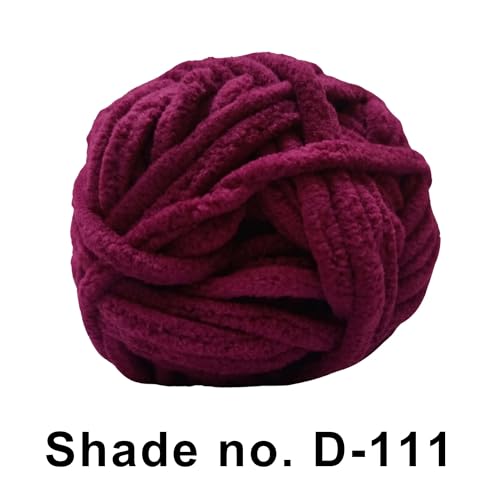Image of VCR Purple, 100 Grams Hank, 60 Meters Length, Premium Polyester Ball for Crochet and Knitting, Pack of 1 Yarn, Soft and Bulky Fur Suitable for DIY