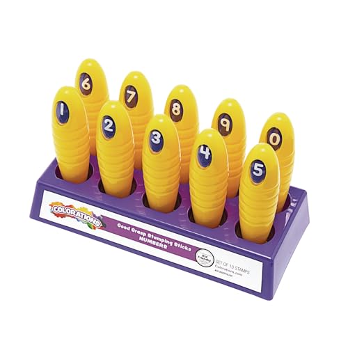 Colorations Number Easy to Hold Good Grasp Kids Stamping Sticks Set of 10 - image 1