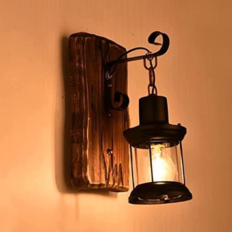 XAXR Antique Wall Lights Wooden Wall Lights Retro Wall Lights Retro Wrought Iron Chandeliers Decorative Lights Restaurant Lighting Kitchen Restaurant Hotel Bar Cafe Corridor Cover