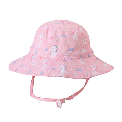 Baby Sun Hat Kids Toddler Baby Summer Bucket Sun Hat Breathable Adjustable Fisherman Hats Sun Protection Beach Hat