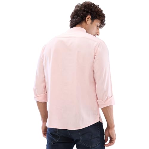 Image of Spykar Men's Regular Fit N /A Full Sleeve Solid Casual Shirts