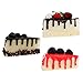 NOLITOY 3 Pezzi di Torta Artificiale Dessert Fuce Slice Simulazione Torta Modello Falso Food Fint Play Giocatto