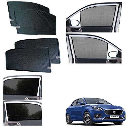 Image of WolkomHome car Fix Curtain Window Shades Half Curtains Sunshade for Swift Dzire 2017 to 2023