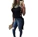 Gillberry Womens Casual Chiffon Vest Top Sleeveless Blouse Tank Tops T-Shirt (XL, Black)