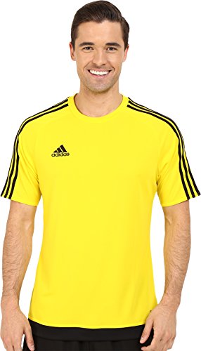 adidas Men's Estro 15 Soccer Jersey, Yellow/Black, X-Large