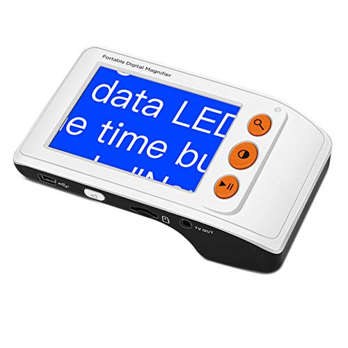 Tragbare elektronische Lupe mit digitaler Lupe Lesehilfen 3,5-Zoll-LCD-Bildschirm für faltbaren 2x-25x-Zoomgriff mit Sehbehinderung,B