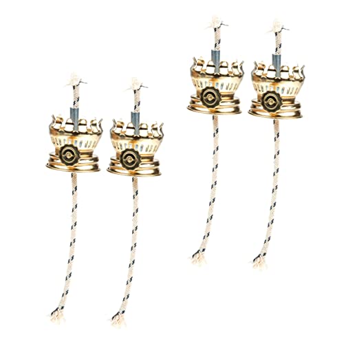 GAROZATION 16pcs Oil Lamp Wick Holder Replaceable Kerosene Lamp Parts for Home Decor and Lighting