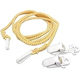 [タイムリー] 手袋ひも 紐 子供 ベビー キッズ ひものみ クリップ付 紛失防止 スノーグローブ 黄色×白 F