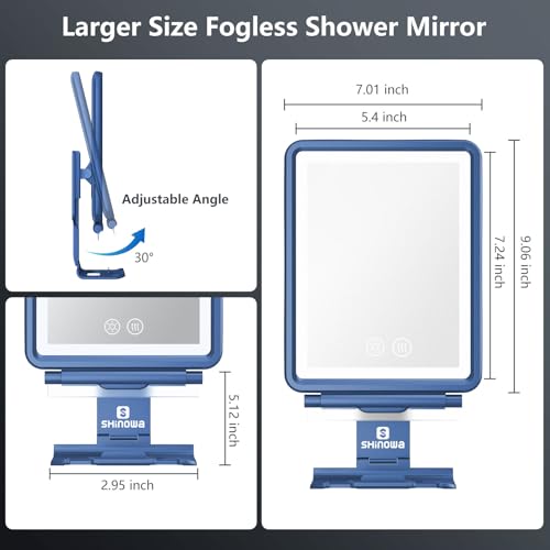 Image of Heated Shower Mirror Fogless for Shaving, Anti-Fog Mirror for Shower