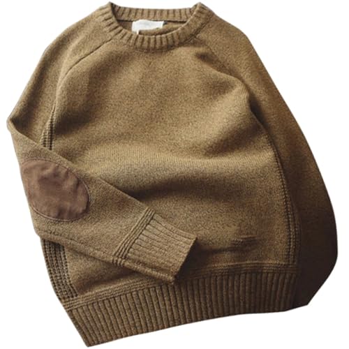 Bciopll Men O Neck Causal Knitted Sweater Streetwear Color Block Knitted Pullover