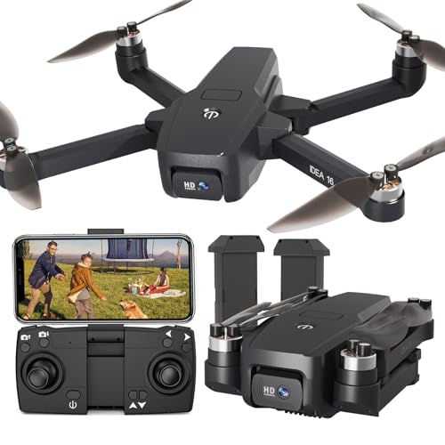 Drone met camera 4K, Borstelloze Motor UAV 40km/h 5G WIFI FPV Transmissie Drones voor Beginners met 2 Camera’s Quadcopter, 30 Minuten Vliegtijd, IDEA16 voor Volwassenen C0