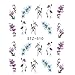 1 Stück Nail Art Wasser Aufkleber Blume Rose Purpur Designs für Frauen Full Cover Aufkleber Dekorationen Aufkleber Winter Tipps STZ369-509