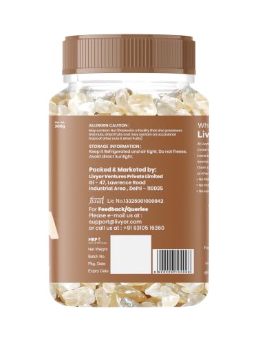 Image of Livyor Pure Gond Katira - 200g | Edible Gum | Tragacanth | Kathila Gum Dried Gum | High Colling Properties Herbel Food | 100% Natural Super food | Pack of 1