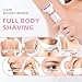 Ourcec Electric Razor Shavers for Women Wet/Dry 5 in 1 Bikini Trimmer Face Razors for Face Nose Eyebrow Arms Armpit Legs Pubic Area Painless Facial Hair Removal