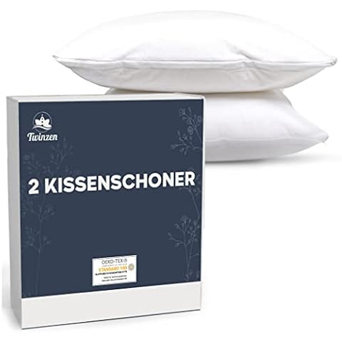 Kissenschoner 40x80 - 2er Set Wasserdichter Kissenbezug 40 x 80 mit Reißverschluss Cover