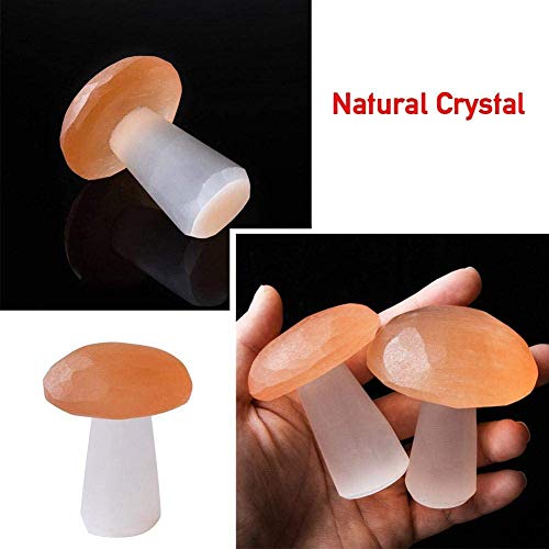 Namvo Natural Gypsum Mushroom Decoration Home Furnishing Crafts Office Desktop Decoration, Yellow - Image 4