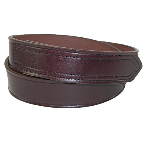 Boston Leather Mens Leather 1 3/8 inch hook and loop No Scratch Work Belt