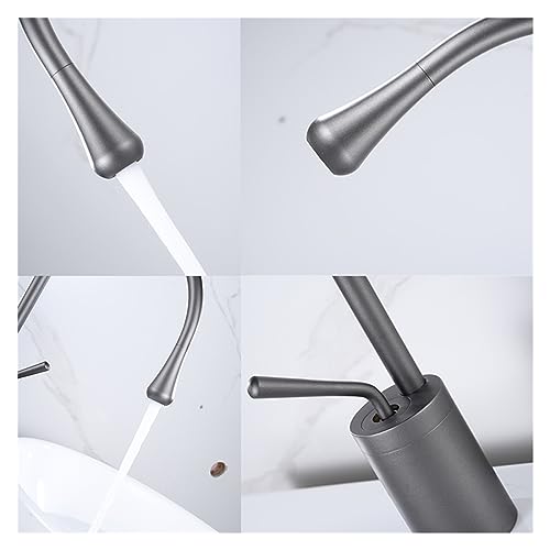 Robinet en laiton noir mat robuste avec bec pivotant 360 - 7