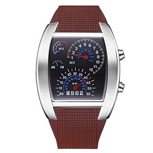 QTMIAO デジタル時計テレビ時計 LED時間の日付と週の時計を備えたTVG (Color : 1)