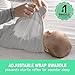 SwaddleMe by Ingenuity Original Swaddle, 100% Cotton, Improves Sleep & Calms Startle Reflex, 0-3 Months, 3-Pack - Dino Time