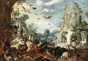 Peinture à l'huile originale Landscapes de Roelandt Savery pour décorer un grand salon