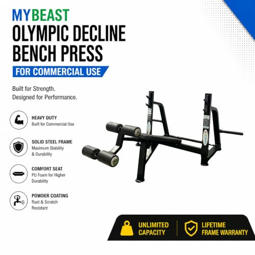Image of Mybeast Olympic Decline Bench Press For Commercial Use For Targetting Decline Chest Muscles