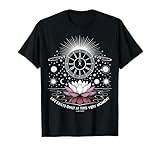Alan Watts Quote Lotus Clock Galaxy Present Moment Space T-Shirt