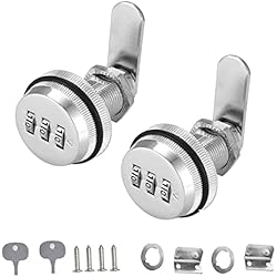 Cerradura De Combinación Para Locker Dfuqanb 2 Piezas Cerradura codificada cerradura contraseña, Cerradura de Vombinación de Cajón, Combinacion Cam Lock, Cerradura de Buzón de Combinación, para buzón de cajón de gabinete
