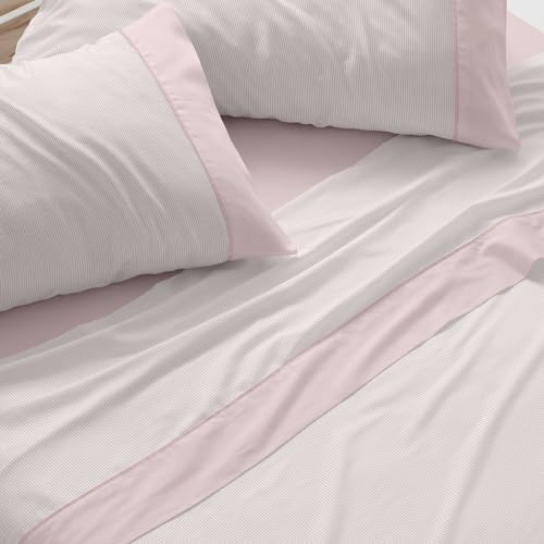 Burrito Blanco | Juego de sábanas | Cama de 135cm. (+Medidas Disponibles) | Diseño 297 | Color Coral (135x190/200cm.)