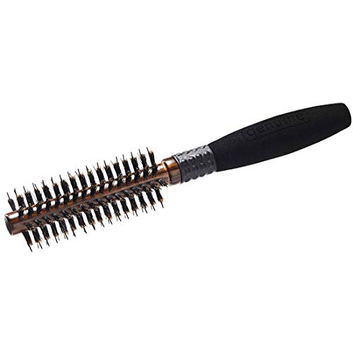 genuine haircare - CARE STYLER S - für 6-12cm langes Haar - Rund-Bürste mit Wildschweinborste + Pins zum Glätten und glatt Föhnen