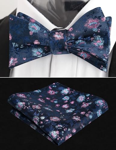 Image of Alizeal Mens 2pcs Floral Pattern Bow Tie Set