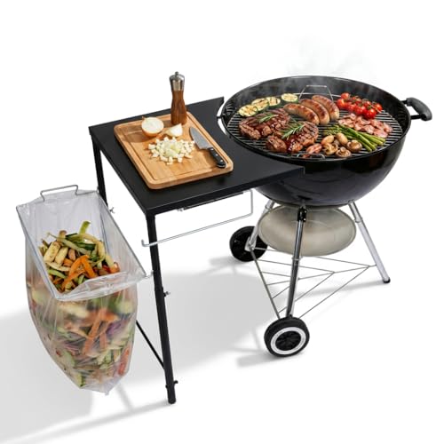 Uniflasy 18x20 Grill Side Table for Weber Kettle 22/26 & Smokey Mountain 22