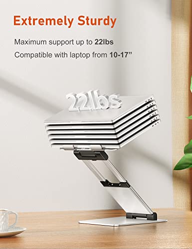 Ergonomic-Laptop-Stand-for-Desk-Sit-to-Stand-Laptop-Riser-Adjustable-Height-up-to-21-Standing-Computer-Stand-Promote-Healthy-Posture-Compatible-with-MacBook-Air-Pro-All-Laptops-10-17-Silver