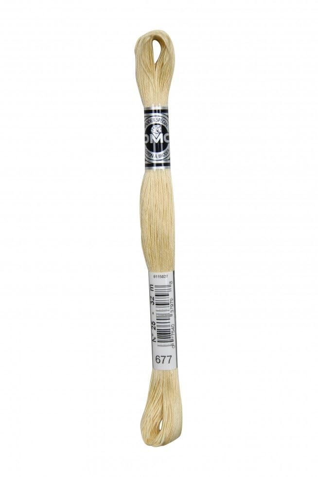 DMC Size 25 Coton A Broder Special Embroidery Thread - 677 Yellow - Each — image 1