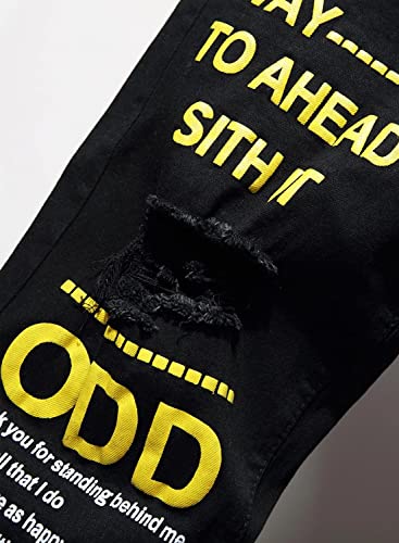 Boy Skinny Jeans Fit Ripped Destroyed Distressed Stretch Slim Jeans Pants #TOP3