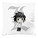 style3 L Death Note Cuscino con Imbottitura e Fodera in Cotone, Circa 28 x 28 cm quaderno Anime Manga Yagami, Colore:Bianco