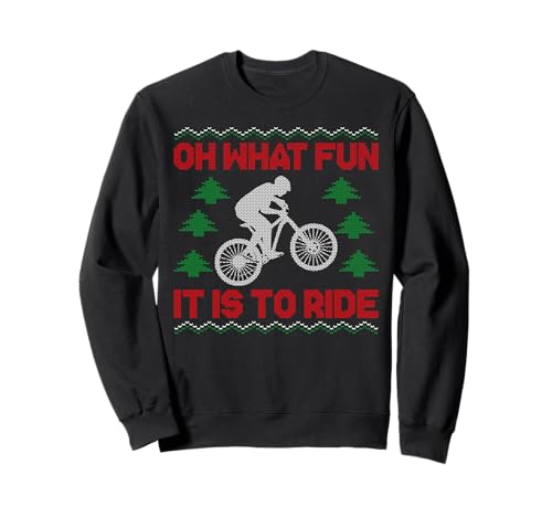Enduro MTB Mountain Bike Riding Downhill Ugly Christmas Oh Sweatshirt
