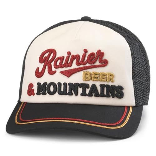 Image of AMERICAN NEEDLE Rainier Beer Unisex Adjustable Snapback Baseball Hat