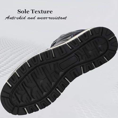 Image of ARRIGO BELLO Mens Winter Boots Snow Shoes Casual Booties US Size 8-12 | Warm Fur Lined,Mesh Lined,Non-slip,Breathable,Durable,Outdoor,Ankle Boot,Comfortable,Removable Insole
