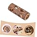 DOITOOL Wooden Guinea Pig Tunnels Hamster Hideout Wooden Rat Toy Small Animal Cage Accessories